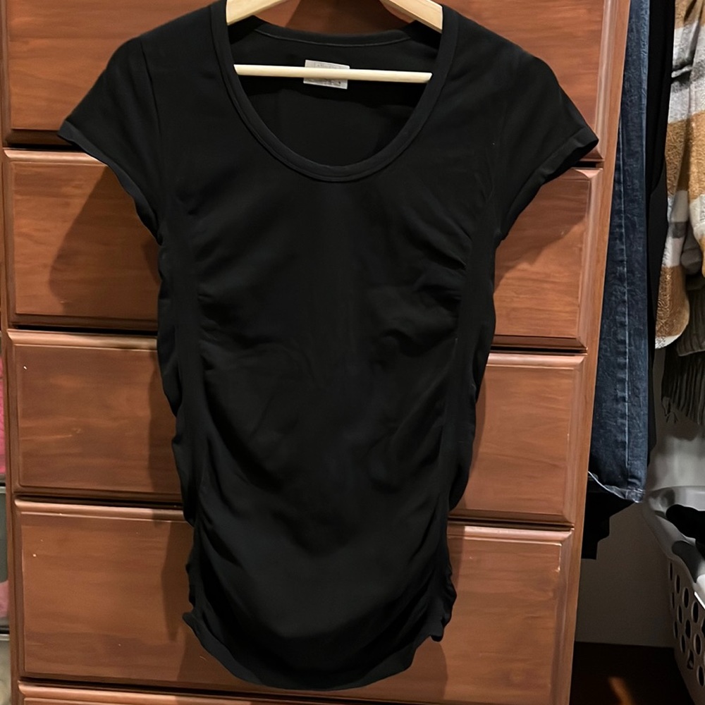 Athleta Shirt with Shirred Side Detail